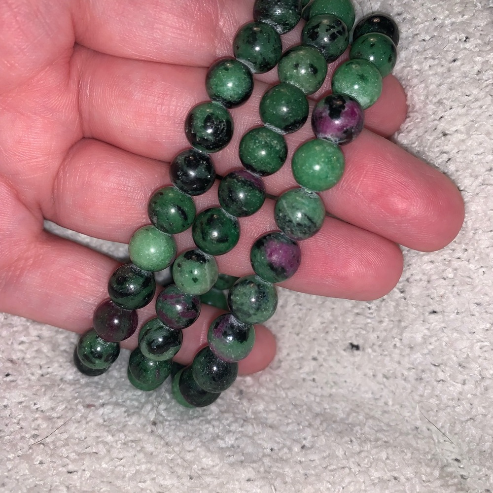 Ruby Zoisite Crystal Bracelet